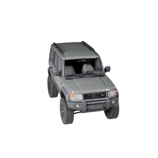 Внедорожник в стиле Land Rover для бездорожья 3D модель для Unity - Низкополигональный