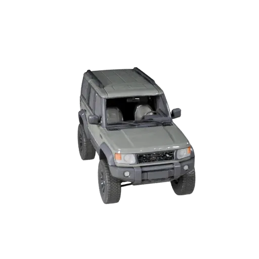 3D модель внедорожника Land Off Road Suv, вид в игровом окне с трех четвертей, готовый для Unity игровой ресурс с увеличенным
