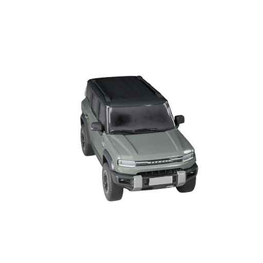 Электрический внедорожник 3D модель для Unity - Низкополигональный игровой ресурс