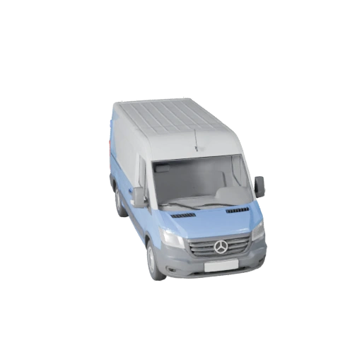 Высокополигональный фургон 3D модель для студийных рендеров (Legacy)