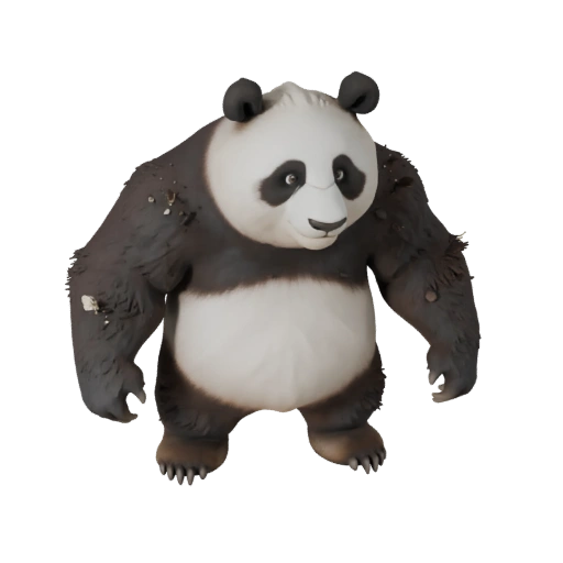 Реалистичная 3D модель панды - rigged PBR ассет для игр | Royalty-Free
