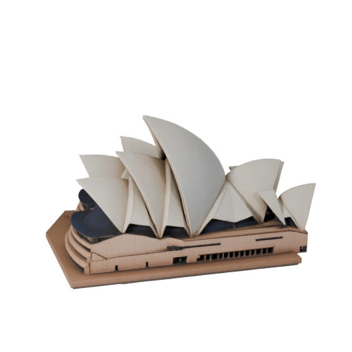 Печатная 3D модель Сиднейского оперного театра в формате STL - Масштабируемый актив