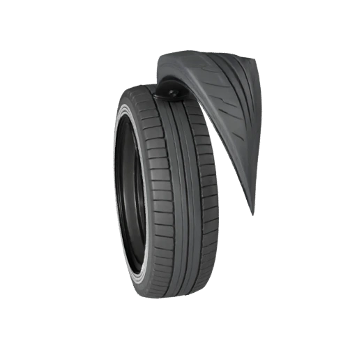 Высокополигональная автомобильная шина 3D модель для студийных рендеров PBR ассет