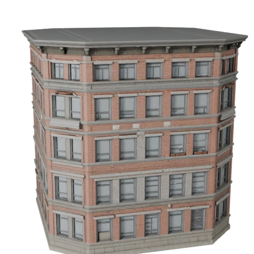 Богато украшенный фасад 3D модель для Unreal - Realtime Asset