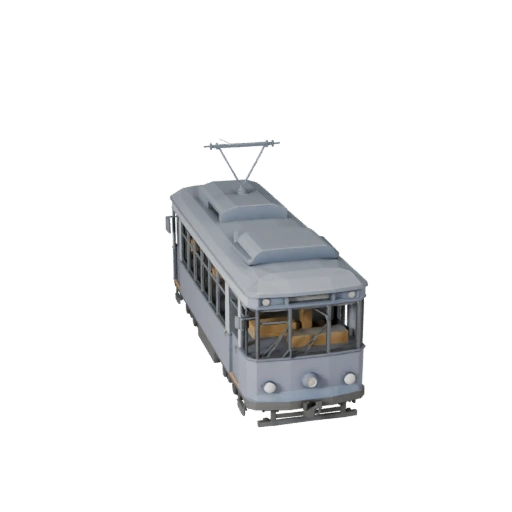 Modelo 3D de Bonde Baixo Poli para Unity & Unreal Asset PBR