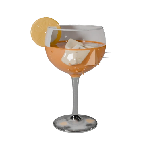 Printable Cocktail Glass STL 3D Asset for Printing