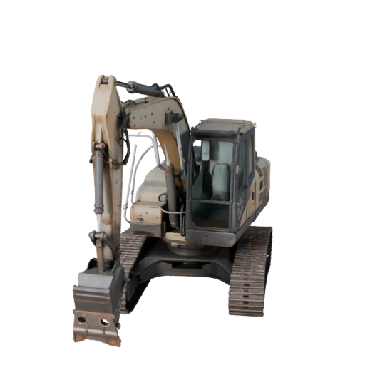 3D модель экскаватора для Blender и игр - PBR ассет