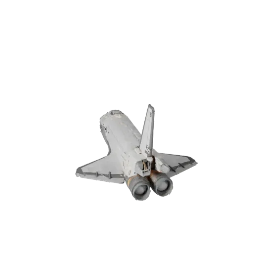 3D-модель Космического шаттла, вид в игровом окне с трех четвертей, готовый для Unreal Engine транспортный актив с силуэтом м