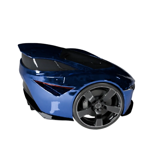 Carro Conceito Alto Poligonagem 3D para Renders de Estúdio - PBR