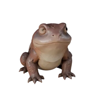 3D модель жабы, вид сбоку, рендер дикой природы, готовый для Blender ассет животного с линией рта, артикуляцией конечностей,
