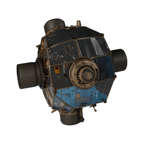 Высокополигональный 3D-модель спутника для студийных рендеров PBR Asset