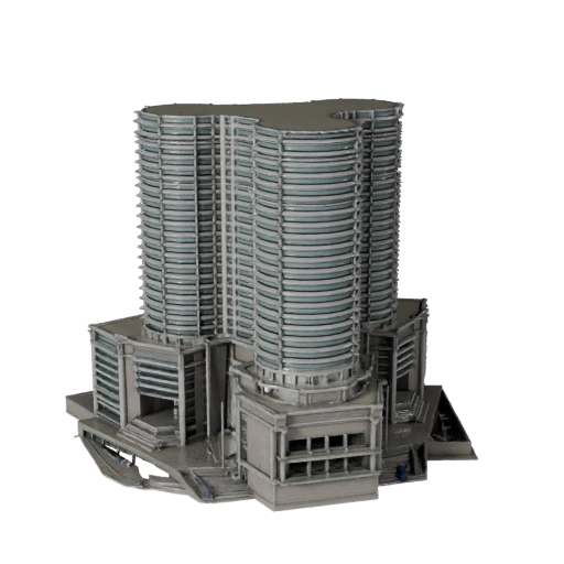 Hohe Poly Petronas Towers 3D Modell für Archviz für Architektur