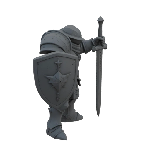 Средневековый паладин миниатюра STL - Стелс