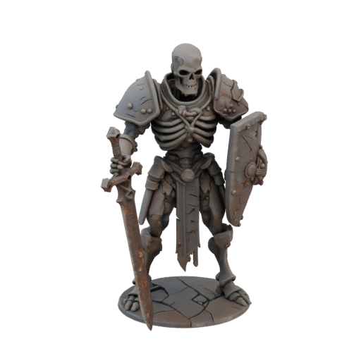 Миниатюра воина-скелета в стиле темного фэнтези STL - Рой