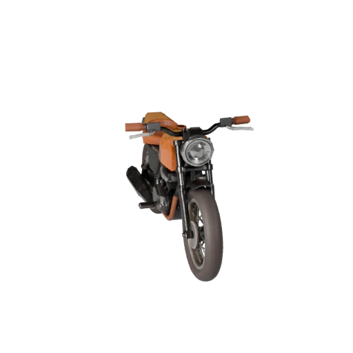 Ретро мотоцикл 3D модель - Низкополигональная готовая к игре PBR модель