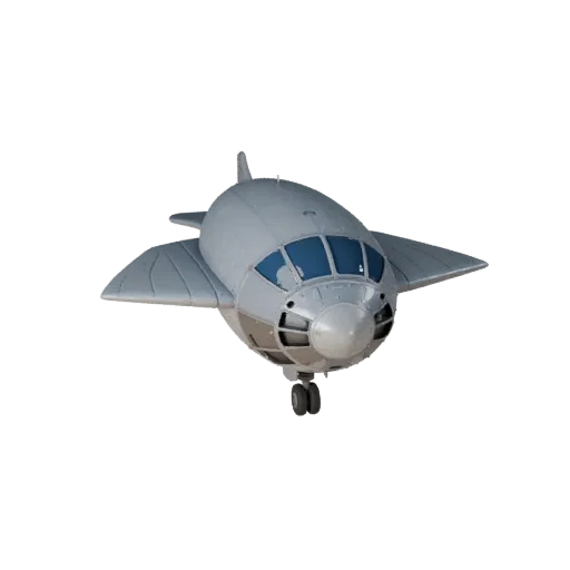 3D-модель Аэростата, вид в три четверти в студии, готовый к анимации объект транспорта с балансом крыльев, читаемостью кабины