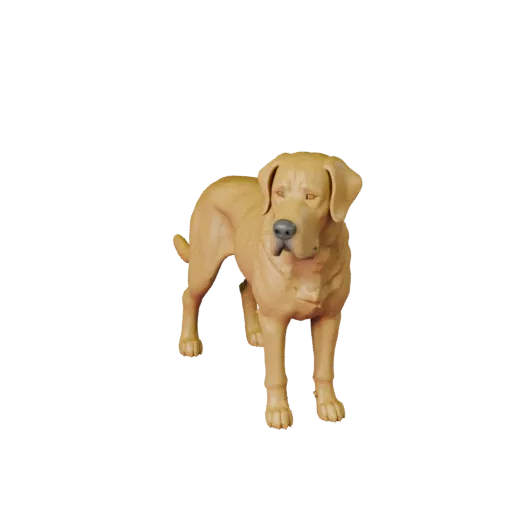 3D-модель Великого Датчанина STL, изометрический вид, готовая к печати фигурка животного с направлением шерсти, объемом грудн