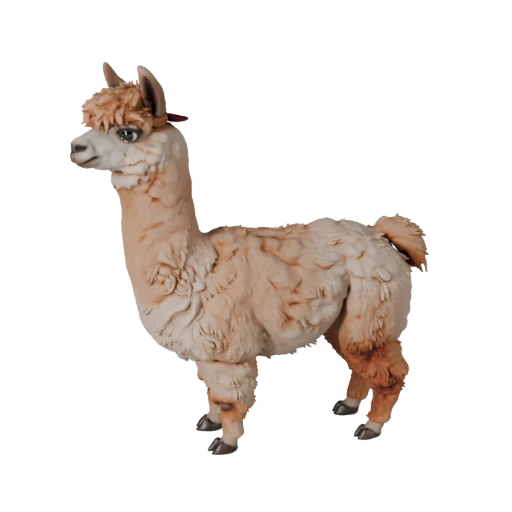 Реалистичная 3D модель альпаки - rigged PBR ассет для игр | PBR