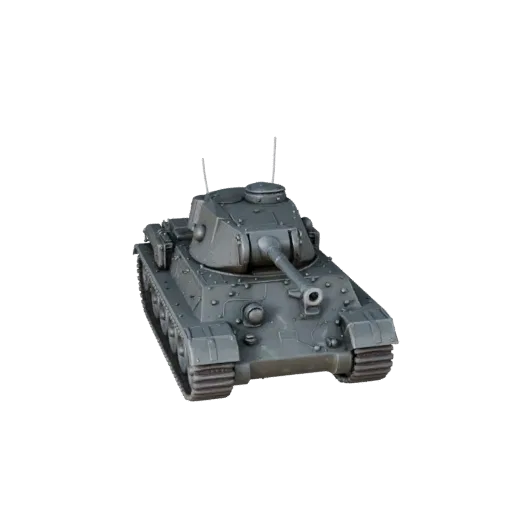 3D-модель танка Второй мировой войны, вид в игровом окне в три четверти, готовый для Unity ресурс транспортного средства с ма