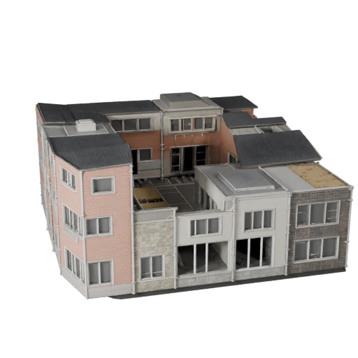 Modular Apartment Kit 3D Model - Realistic Archviz Asset