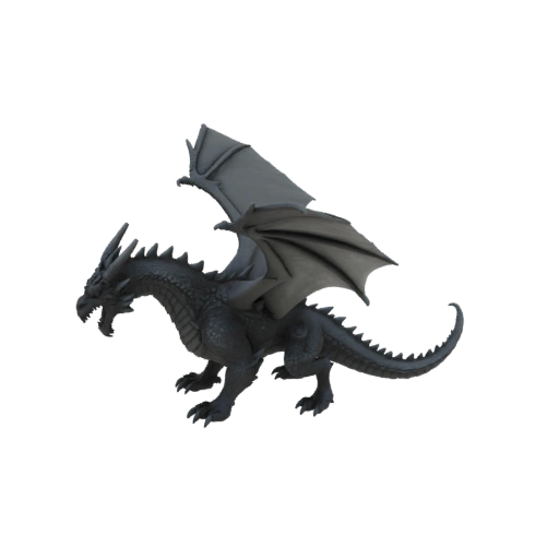 Фэнтезийный миниатюра дракона-босса в короне STL