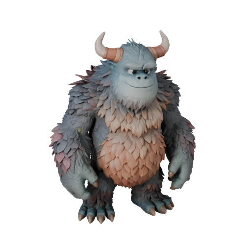 Мультяшный снежный человек 3D Модель - Стилизованный ресурс для анимации | Бесплатно