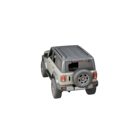 3D-модель Crossover Suv, вид в игровом окне в три четверти, готовый для Unreal Engine ассет транспортного средства с увеличен