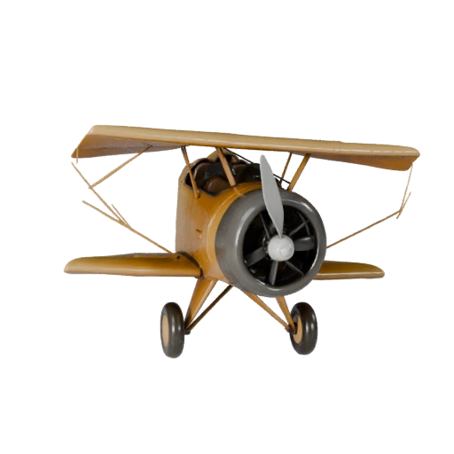 Винтажный биплан 3D модель - Высокополигональный PBR ресурс для студии