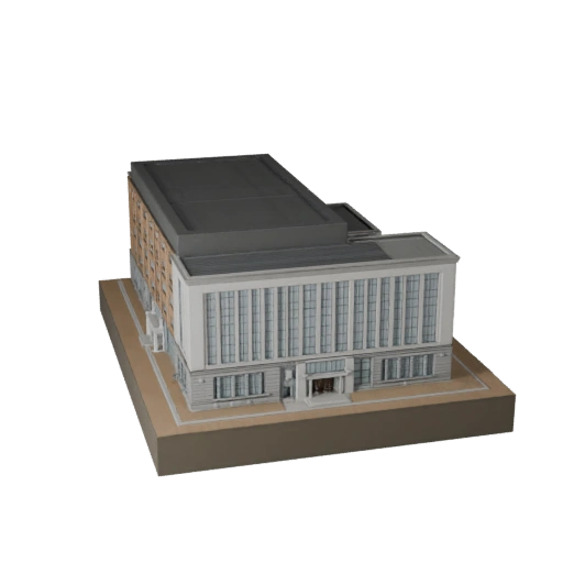 مبنى متحف مزخرف ثلاثي الأبعاد - أصل لعبة للهندسة المعمارية