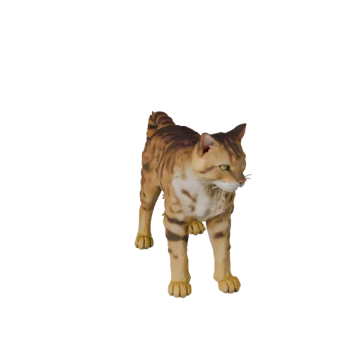 3D-модель Сервала STL с высокой детализацией, изометрический вид, готовая к печати фигурка животного с подушечками усов, плав