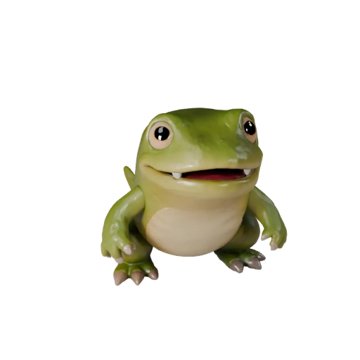 نموذج سمندل كرتوني ثلاثي الأبعاد - أصل منمق للرسوم المتحركة