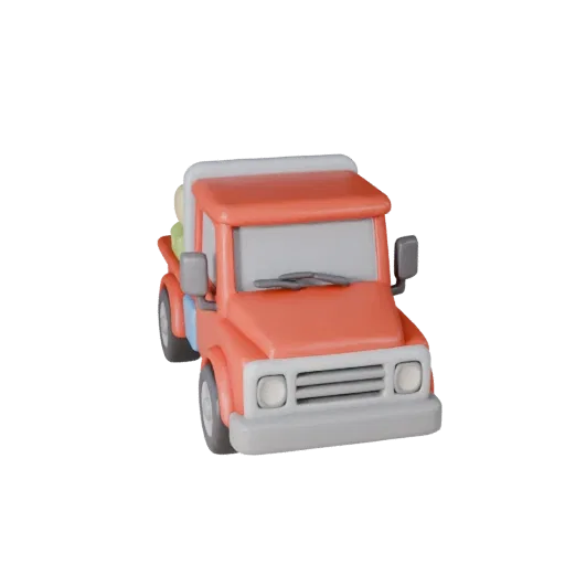 Мультяшный эвакуатор 3D модель для стилизованных игр PBR ассет
