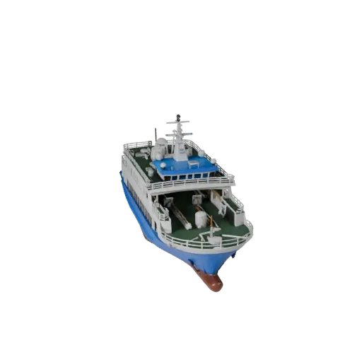 Готовая к использованию в играх 3D модель парома, вид в студии в три четверти, готовый к производству транспортный актив с фо