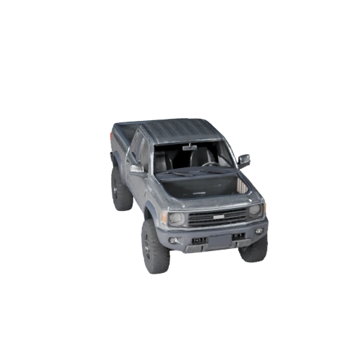 Готовый к игре пикап 3D модель для игр в реальном времени - PBR