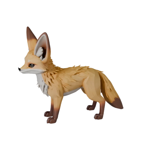 Высокополигональная 3D модель фенека - Детальный STL ресурс для печати