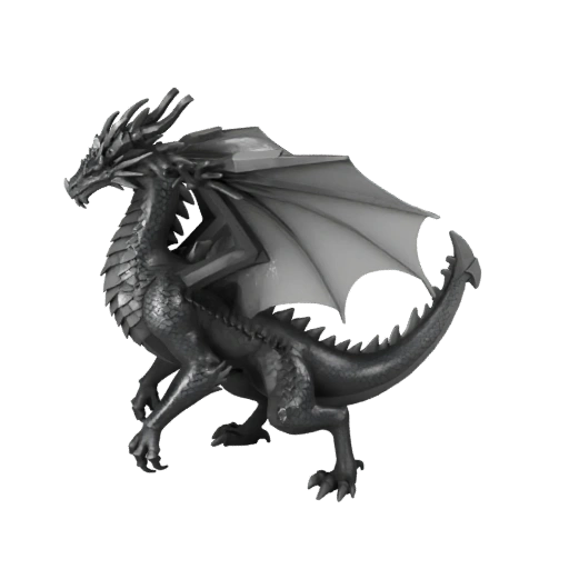 Низкополигональный земляной дракон 3D модель - игровой ресурс Unity с FBX