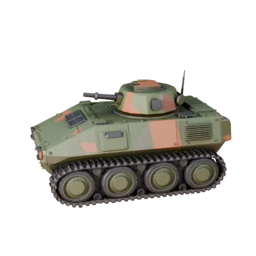 Мультяшная 3D-модель Mrap, трехчетвертной студийный вид, стилизованный актив транспортного средства с массивной броней, прочн