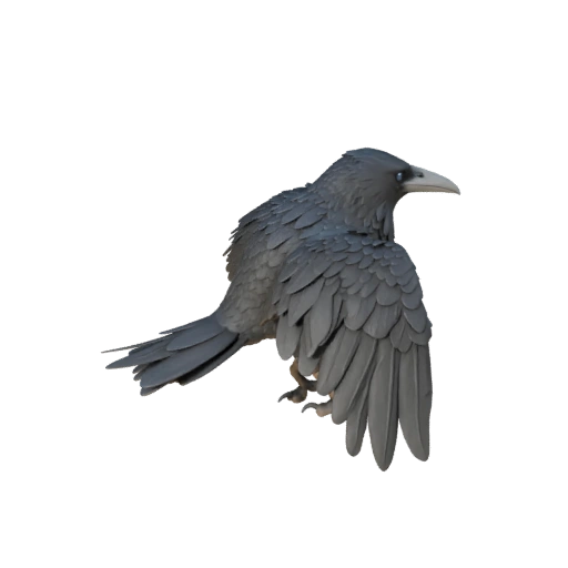 3D модель ворона для Unity - Готовый игровой ассет, FBX | Бесплатно