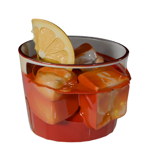 Cocktail Glass 3D Hero Render Asset for Studio Use