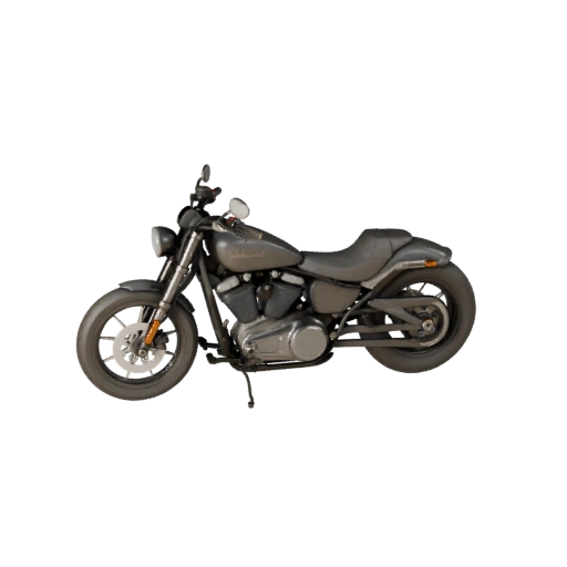 Круизер мотоцикл в стиле харлей 3D модель для Unreal