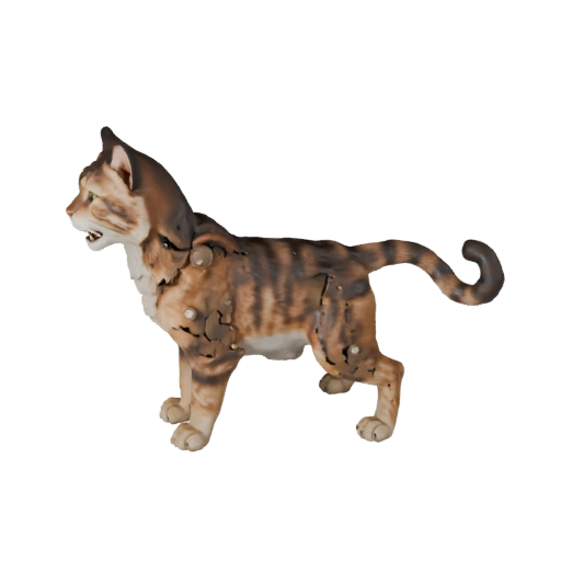 3D модель кошки породы рэгдоллдолл для блендера - PBR ресурс с текстурами