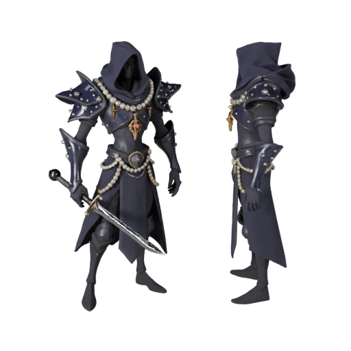 Темное фэнтези Бронированный ВРАГ Культист Персонаж Модель - с ригом