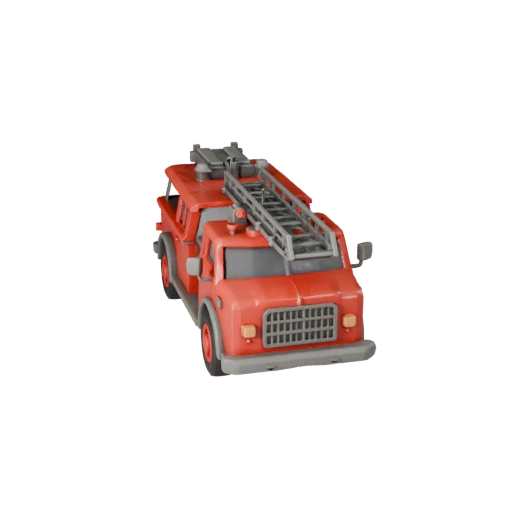 Печатный винтажный пожарный автомобиль STL 3D модель - Дисплей