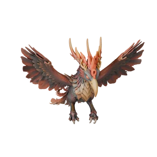 Высокополигональная 3D-модель Феникса STL, изометрический вид, готовая к печати фигурка животного с магическими переходами по