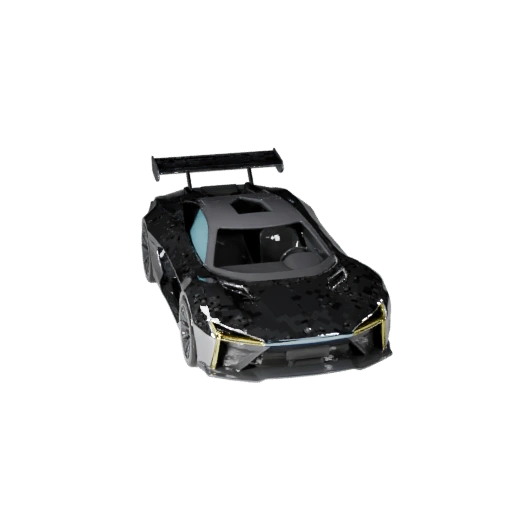 Футуристичный автомобиль 3D модель для Unity - Низкополигональный игровой ассет