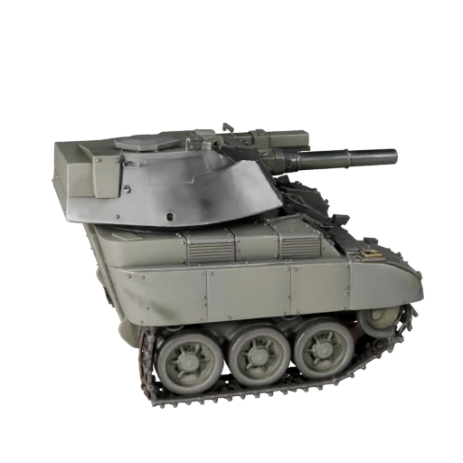 Высокополигональный боевой танк 3D модель для студийных рендеров - PBR