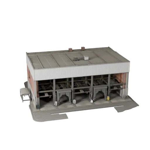 3D модель нефтеперерабатывающего завода, готовая к работе в Blender, вид рендера студии Blender, показывающий промышленные ст