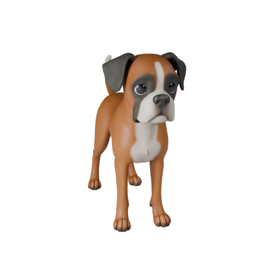 Мультяшный боксер 3D модель - стилизованный ассет для анимации | PBR