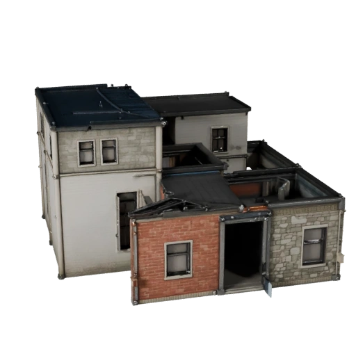 High Poly Modular Village Kit 3D Model for Archviz