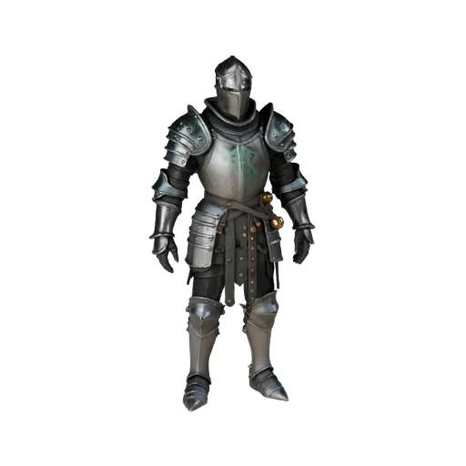 Средневековый бронированный NPC ремесленник модель персонажа - с ригом